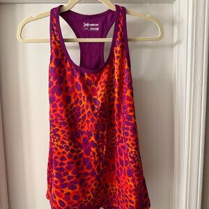 Xersion Purple and Orange Animal Print Bra Tank